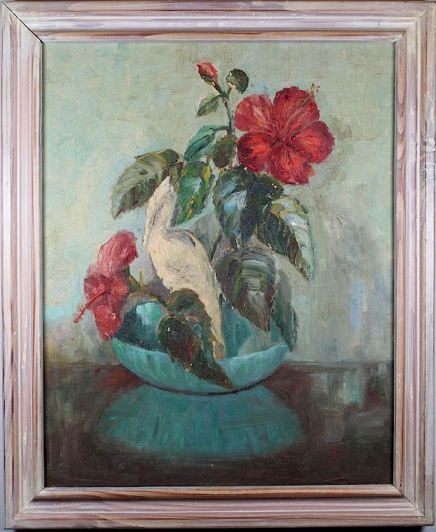 Appraisal: Mid th C Still Life Painting of a Flower Bouquet