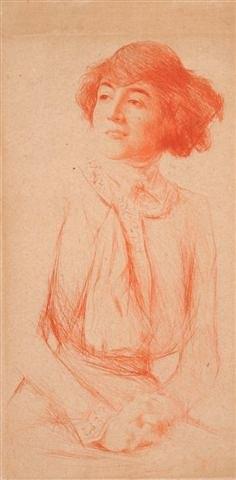 Appraisal: ATTRIBUTED TO PAUL CESAR HELLEU - - Portrait of a