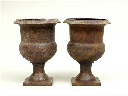 Appraisal: Pair of Contemporary T le-Peinte Urns in in diam