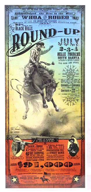 Appraisal: Black Hills Round-up Rodeo Poster Bob Coronato This is an