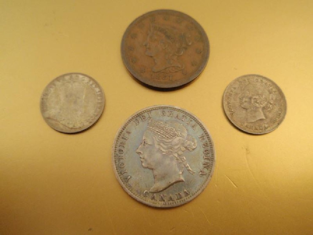 Appraisal: A USA cent Canadian coins c c and c