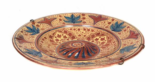 Appraisal: A Hispano Moresque style lustre dish diameter in