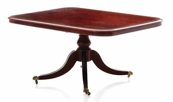 Appraisal: Regency style inlaid mahogany tilt-top breakfast table mid th century