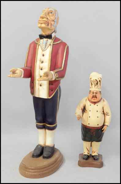 Appraisal: COMPOSITE LIFESIZE FIGURE OF A BUTLER Together with a composite