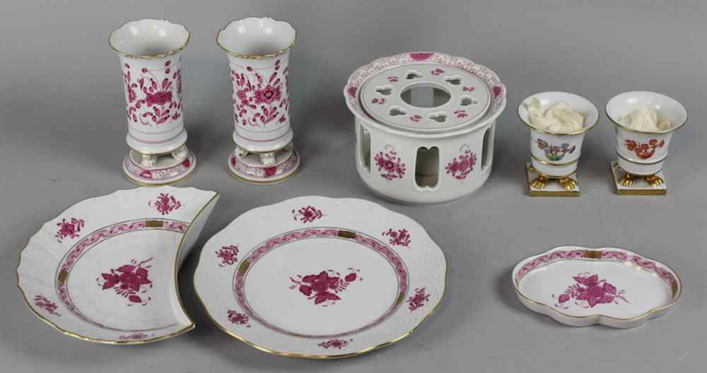 Appraisal: THREE MEISSEN PIECES blue Crossed Swords marks including a food