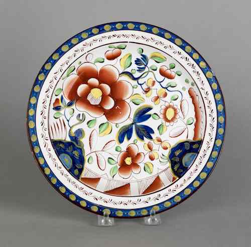 Appraisal: Gaudy Dutch single rose plate th c dia