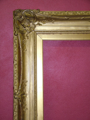 Appraisal: An English th Century Pierced Swept and Gilded Composition Frame