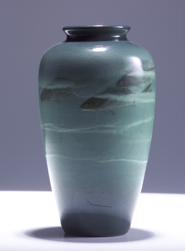 Appraisal: ROOKWOOD Fine Iris glaze vase decorated by E T Hurley