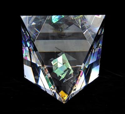 Appraisal: Toland Peter Sand American Contemporary b Pyramid A dichroic glass