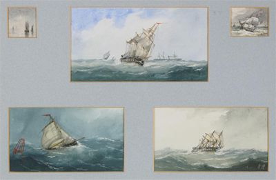 Appraisal: English School th Century A collection of ten marine studies