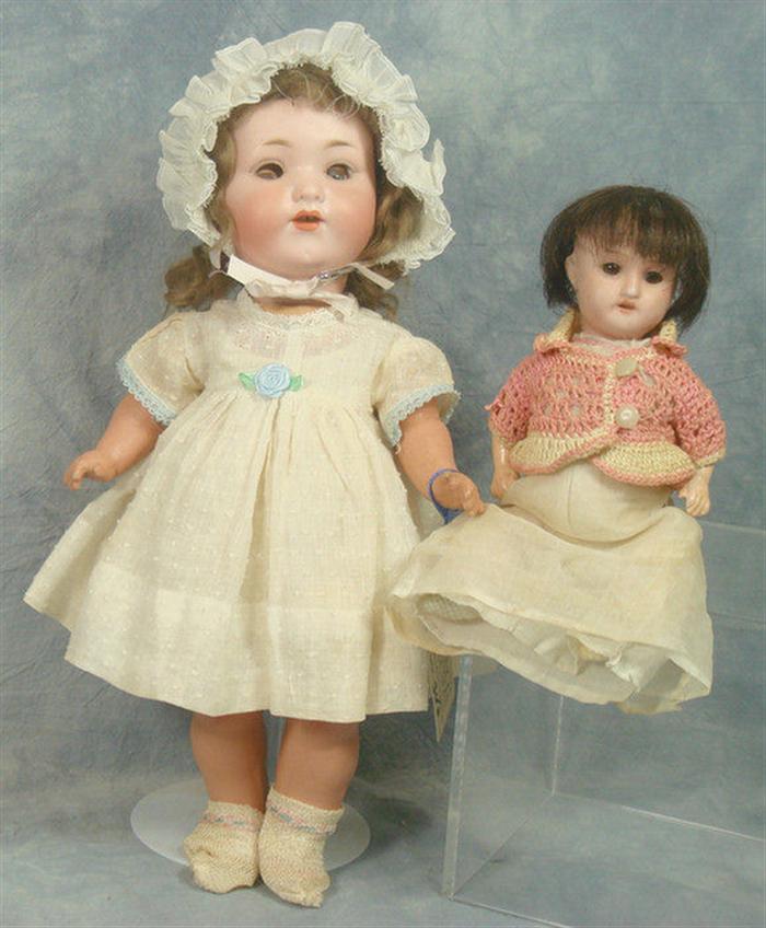 Appraisal: Bisque head dolls Armand Marseille inches tall no cracks in