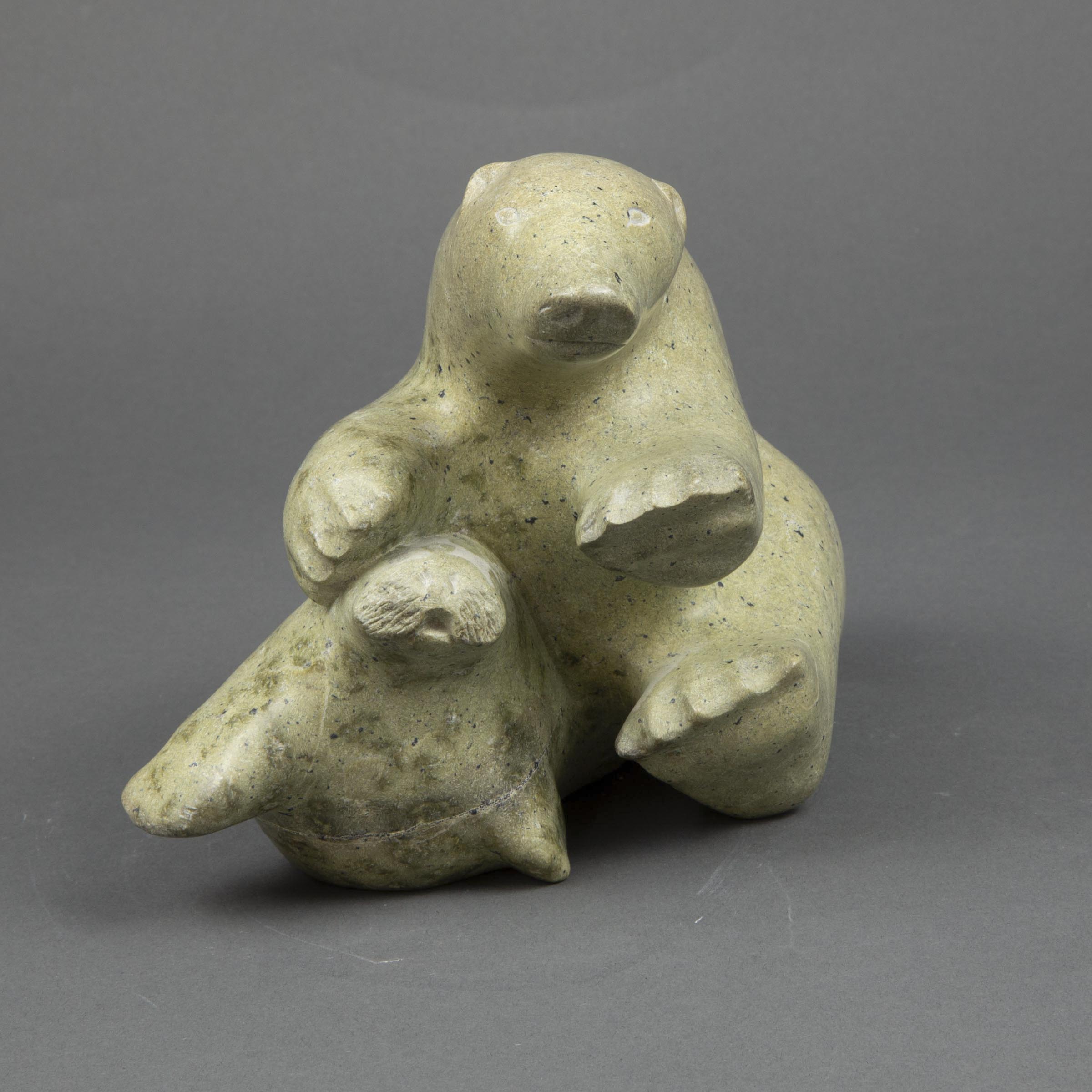 Appraisal: MOSES KOONARK B Mittimatalik Pond Inlet POLAR BEAR WITH SEAL