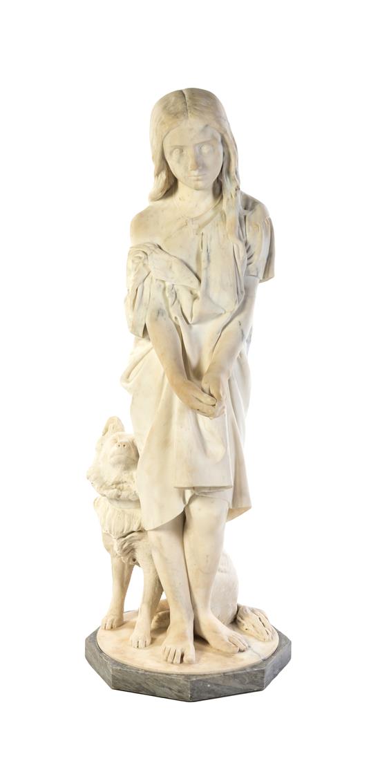 Appraisal: Sale Lot An Italian Marble Figural Group a taglioni depicting