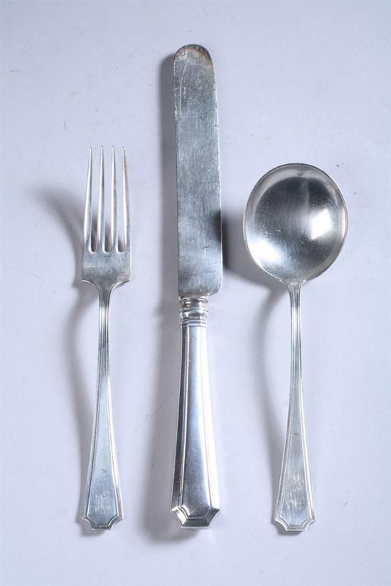 Appraisal: -PIECE DURGIN STERLING SILVER PARTIAL FLATWARE SERVICE Fairfax pattern Six