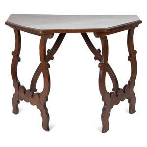 Appraisal: An Italian Baroque Oak Console Table TH TH CENTURY Height