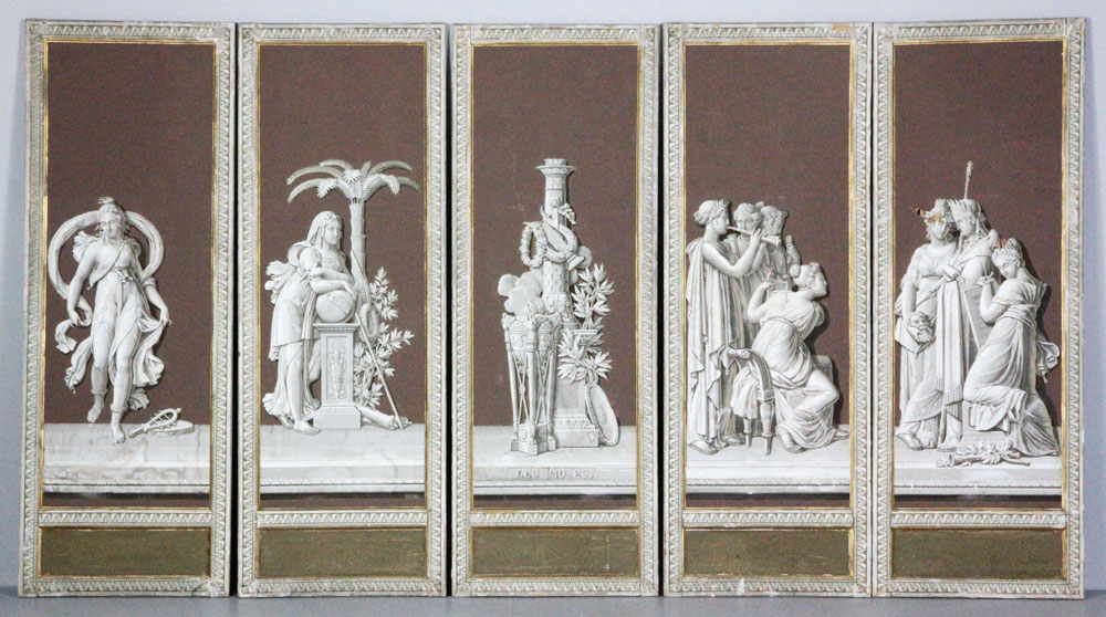 Appraisal: - Lot of th C French Zuber Wallpaper Panels Lot