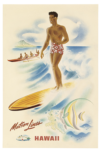 Appraisal: ANONYMOUS MATSON LINES HAWAII x inches x cm Condition A