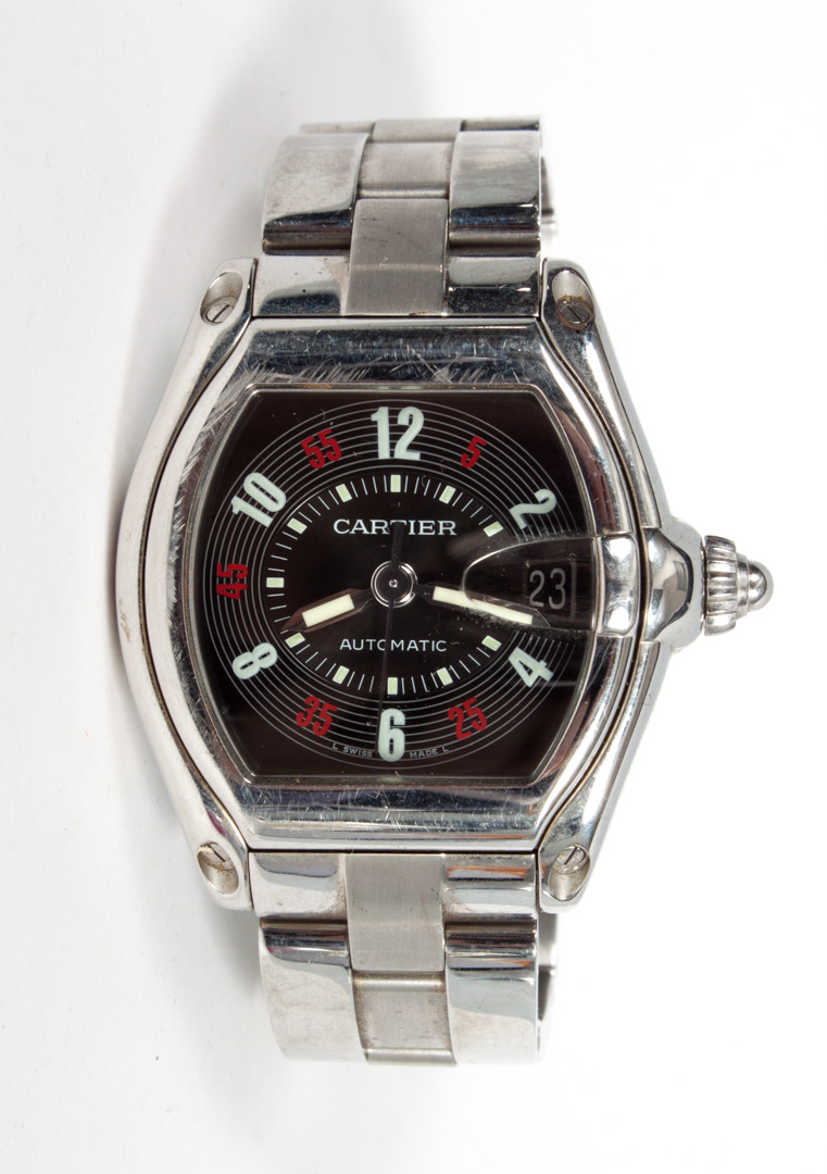 Appraisal: Gentleman's Cartier Roadster wrist watch stainless steel Swiss made automatic