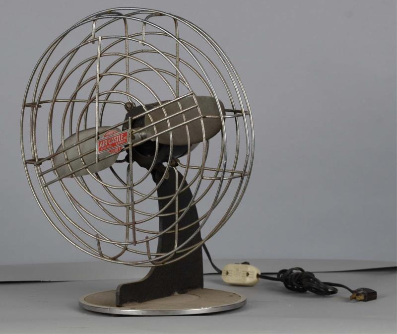 Appraisal: Vintage Air Castle Electric Desk Fan Universal Electric tabletop model