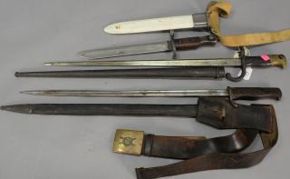 Appraisal: Three military bayonets including one by Wm Solinger a U