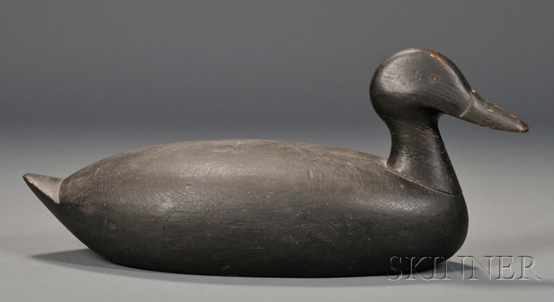 Appraisal: Painted Hollow-carved Cormorant Decoy America early th century with delineated