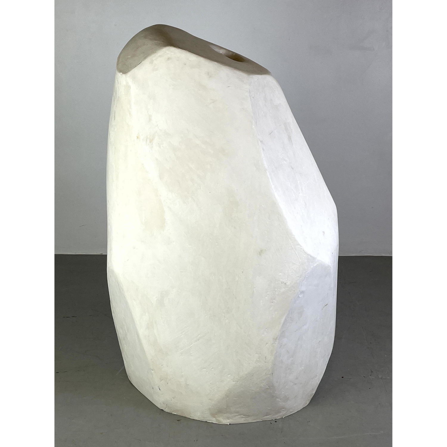 Appraisal: Large Cast Plaster Sculptural Form Floor Sculpture Object Faceted edges