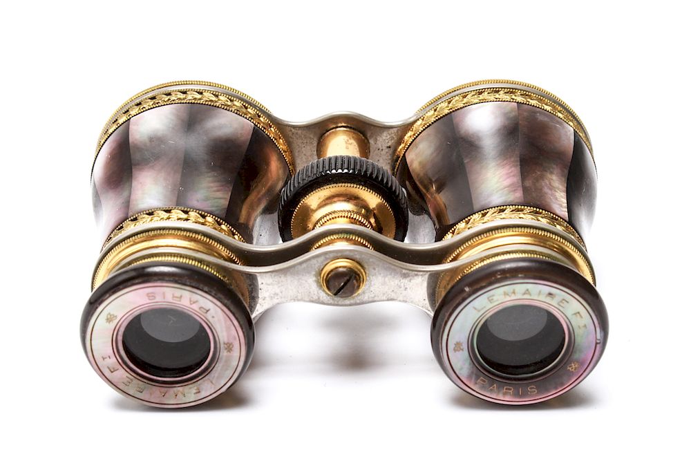 Appraisal: French LeMaire Opera Binoculars w Abalone French LeMaire opera binoculars