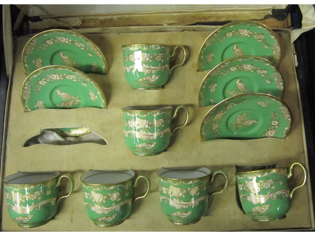 Appraisal: Boxed Spode Copeland coffee cups and saucers one missing