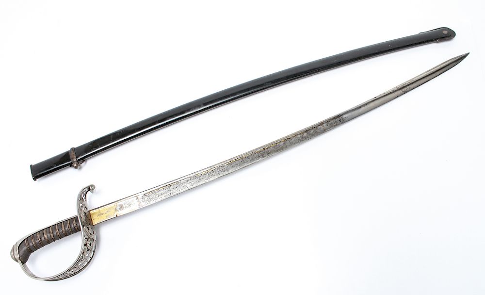 Appraisal: Imperial German Eisenhauer Sword with Scabbard Imperial German 'Eisenhauer' sword