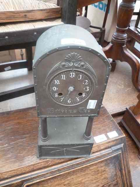 Appraisal: AN EARLY TH CENTURY GERMAN BRASS CLOCK CASE high