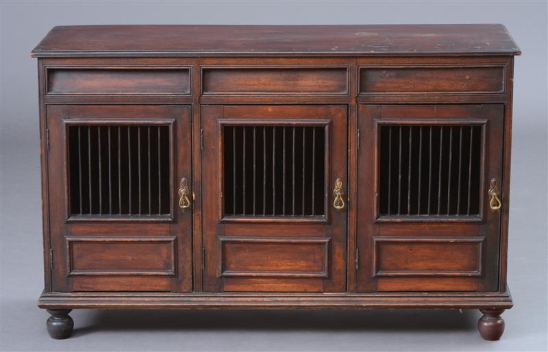 Appraisal: Late George III Mahogany Food Cupboard The rectangular top above