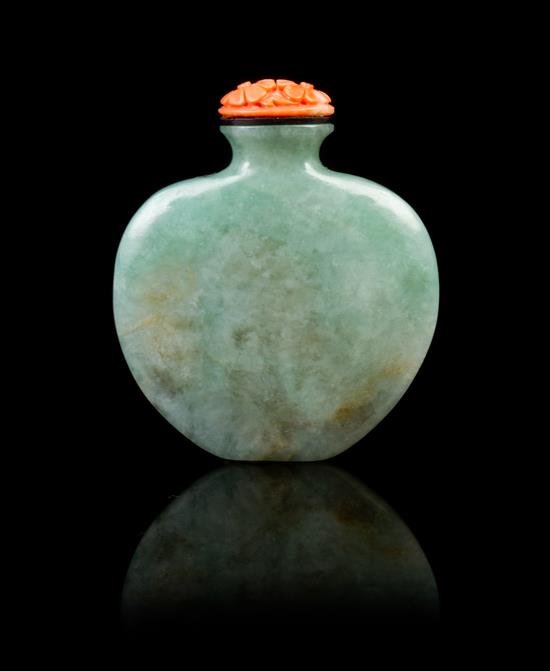 Appraisal: Sale Lot A Chinese Jadeite Snuff Bottle th century of