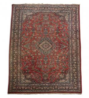 Appraisal: Hand knotted Persian Sarouk wool rug ' x ' Hand