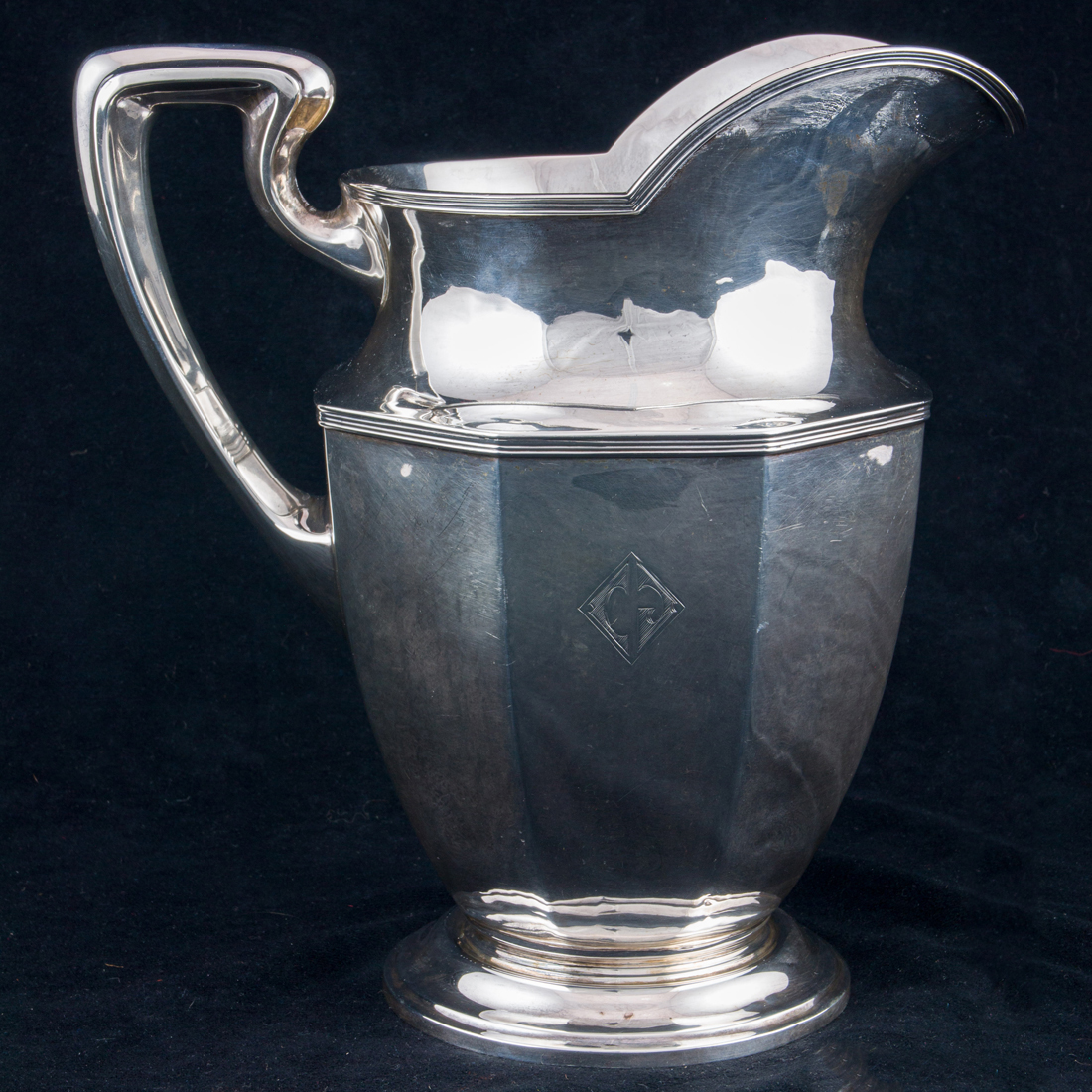 Appraisal: AN ART DECO UNGER BROS STERLING WATER PITCHER An Art