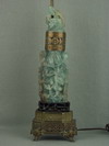 Appraisal: TABLE LAMP - EARLY TH C CARVED JADE TABLE LAMP