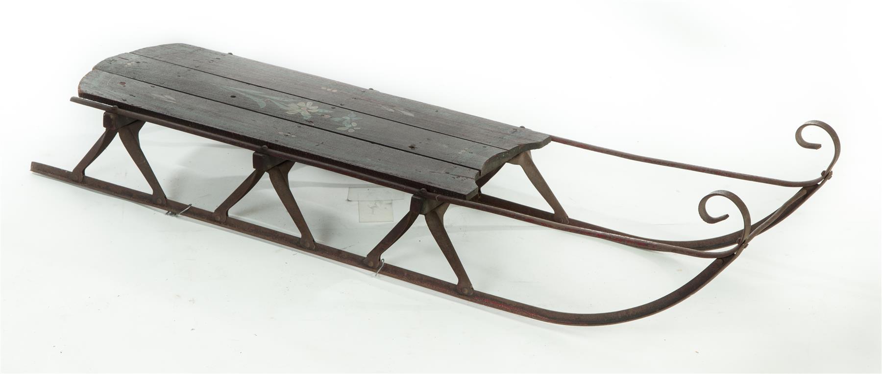 Appraisal: AMERICAN DECORATED SLED Late th-early th century Original hand painted