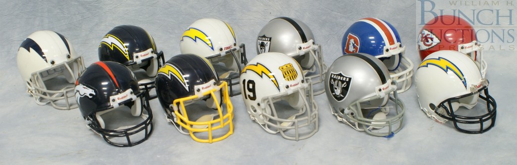 Appraisal: Riddell American Football Conference AFC West mini replica collector football