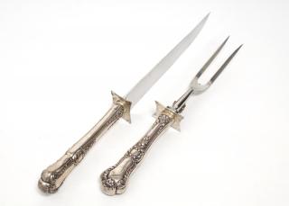 Appraisal: Gorham Sterling Silver Carving Set Gorham sterling silver carving fork