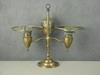 Appraisal: STUDENT LAMP BASE - Brass double student lamp with adjustable