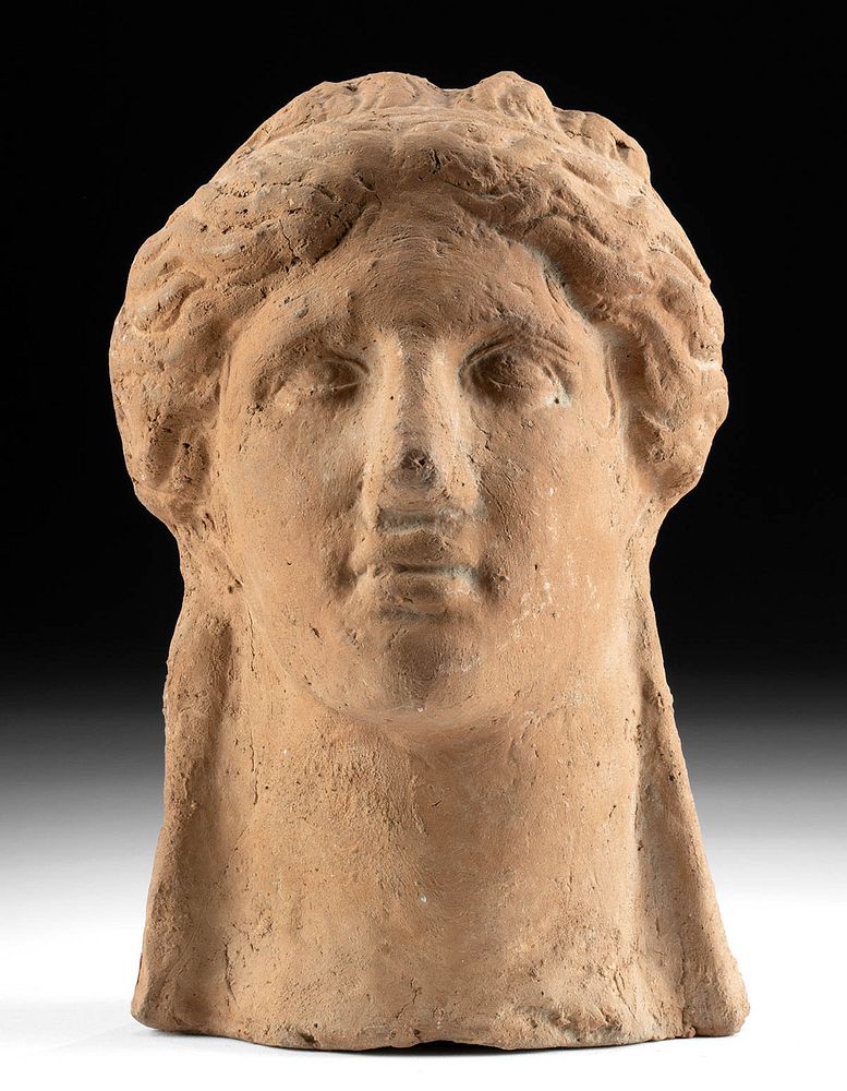 Appraisal: Etruscan Pottery Head of a Young Female Classical World Etruria