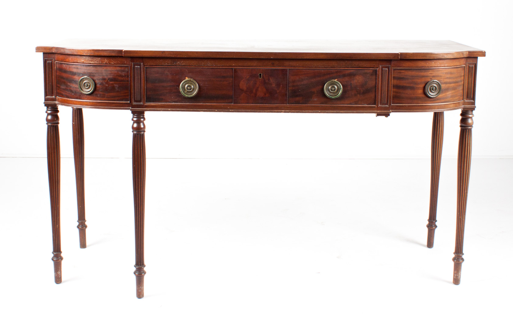 Appraisal: Potthast Bros Federal style mahogany sideboard mid- th century shaped