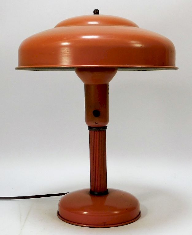 Appraisal: C Sight Light Corp Modernist Saucer Lamp Connecticut Circa Designed