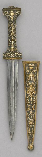 Appraisal: A Renaissance Revival dagger th century The inch double edged