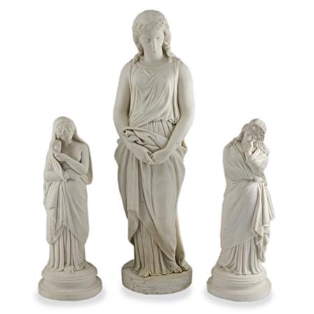 Appraisal: Group of Parian Allegorical Figures Estimate -