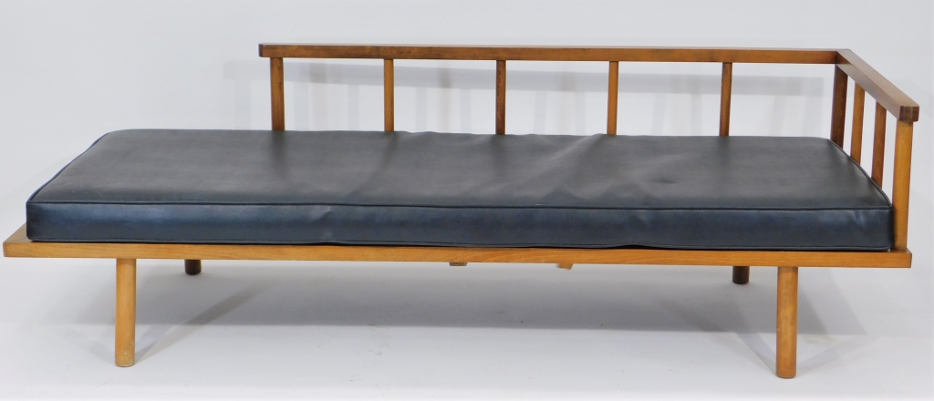 Appraisal: MCM 'S WALNUT DAY BED COUCH United States th CenturySimple