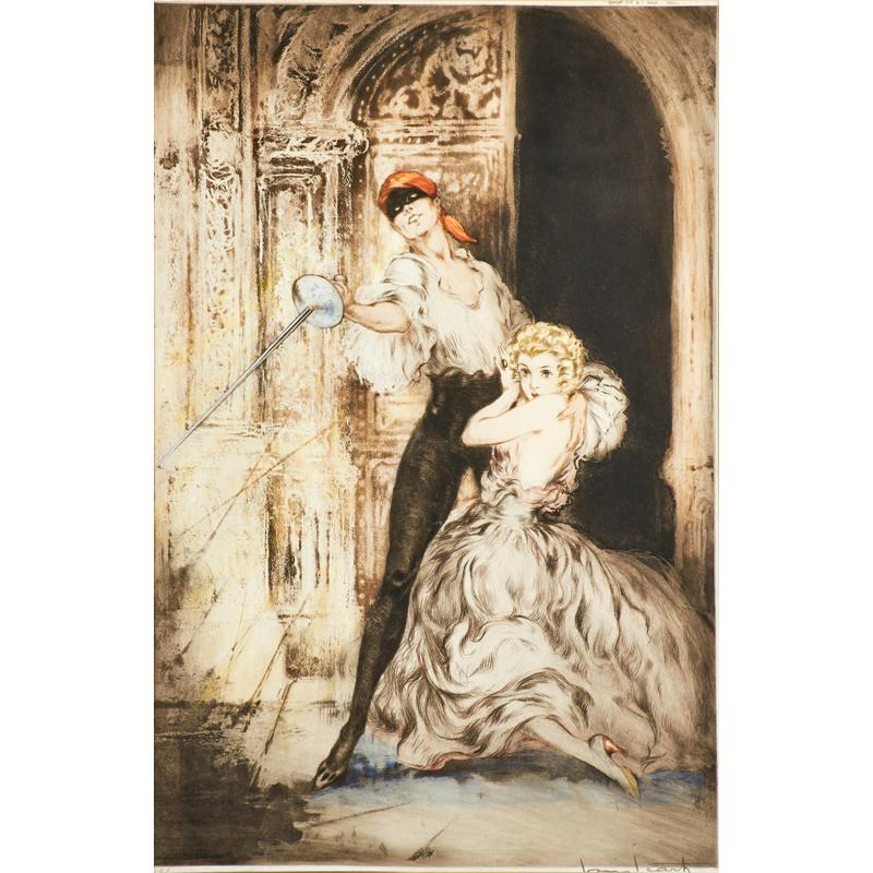 Appraisal: LOUIS ICART French - Two etchings on paper Don Juan