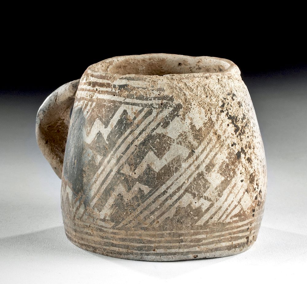 Appraisal: Anasazi Pottery Black-on-White Mug - Mesa Verde Museum Native American