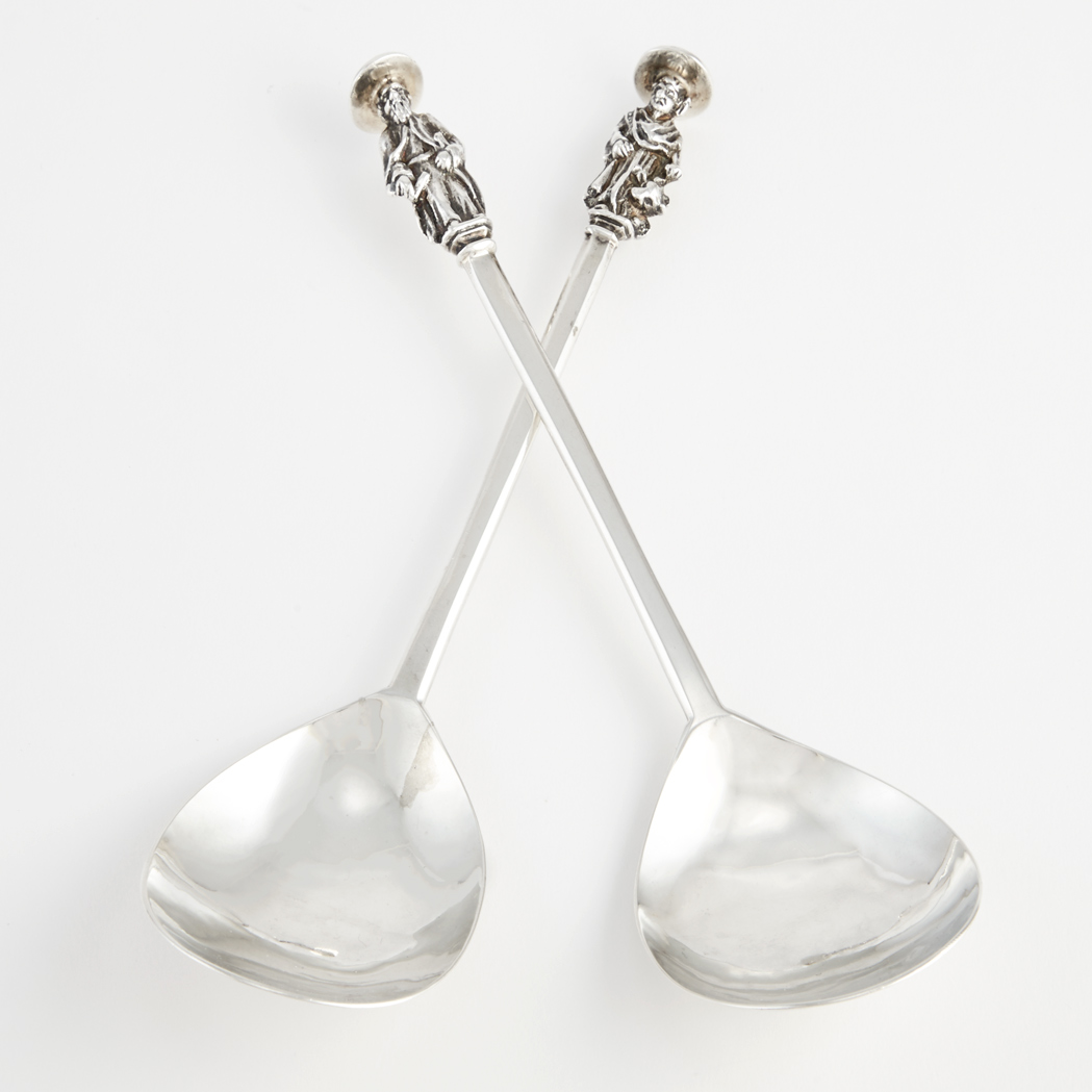 Appraisal: Pair of George III Irish Sterling Silver Apostle Spoons Possibly