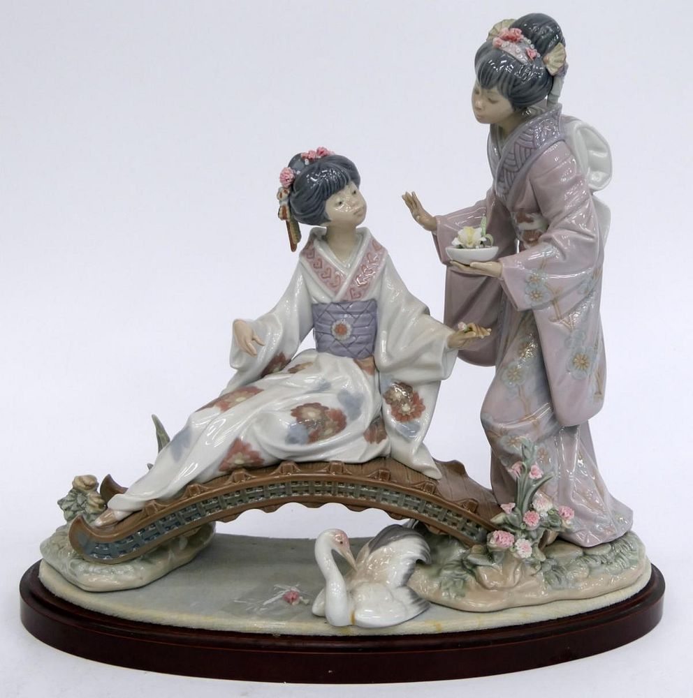 Appraisal: LLADO PORCELAIN SPRINGTIME IN JAPAN FIGURE Lladro Spanish glazed porcelain