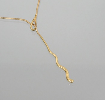 Appraisal: A Tiffany Co k Gold Lariat Necklace k yellow gold